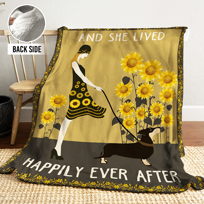 Dachshund Sherpa Fleece Blanket