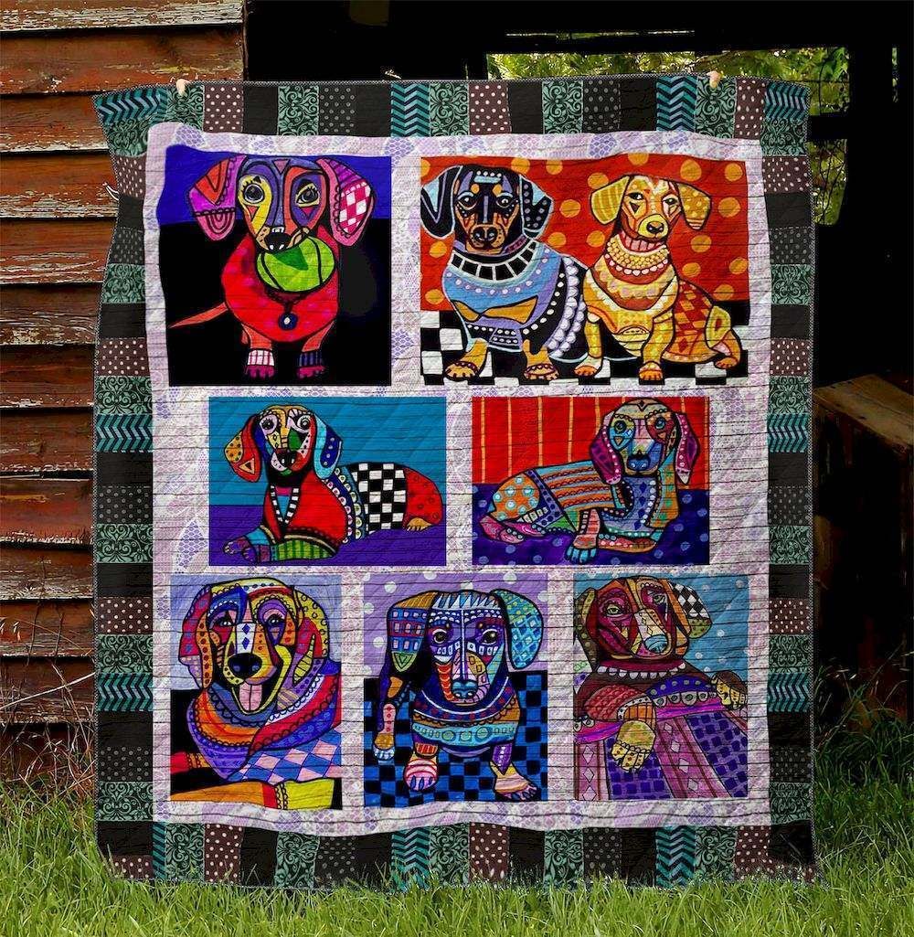 Dachshund Art 19022267 Quilt Blanket