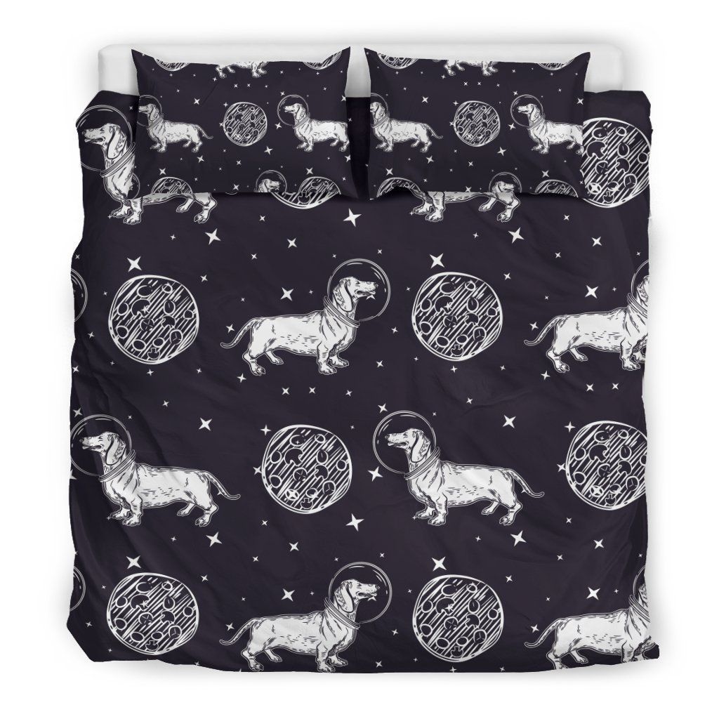 Dachshund Astronaut Bedding Set