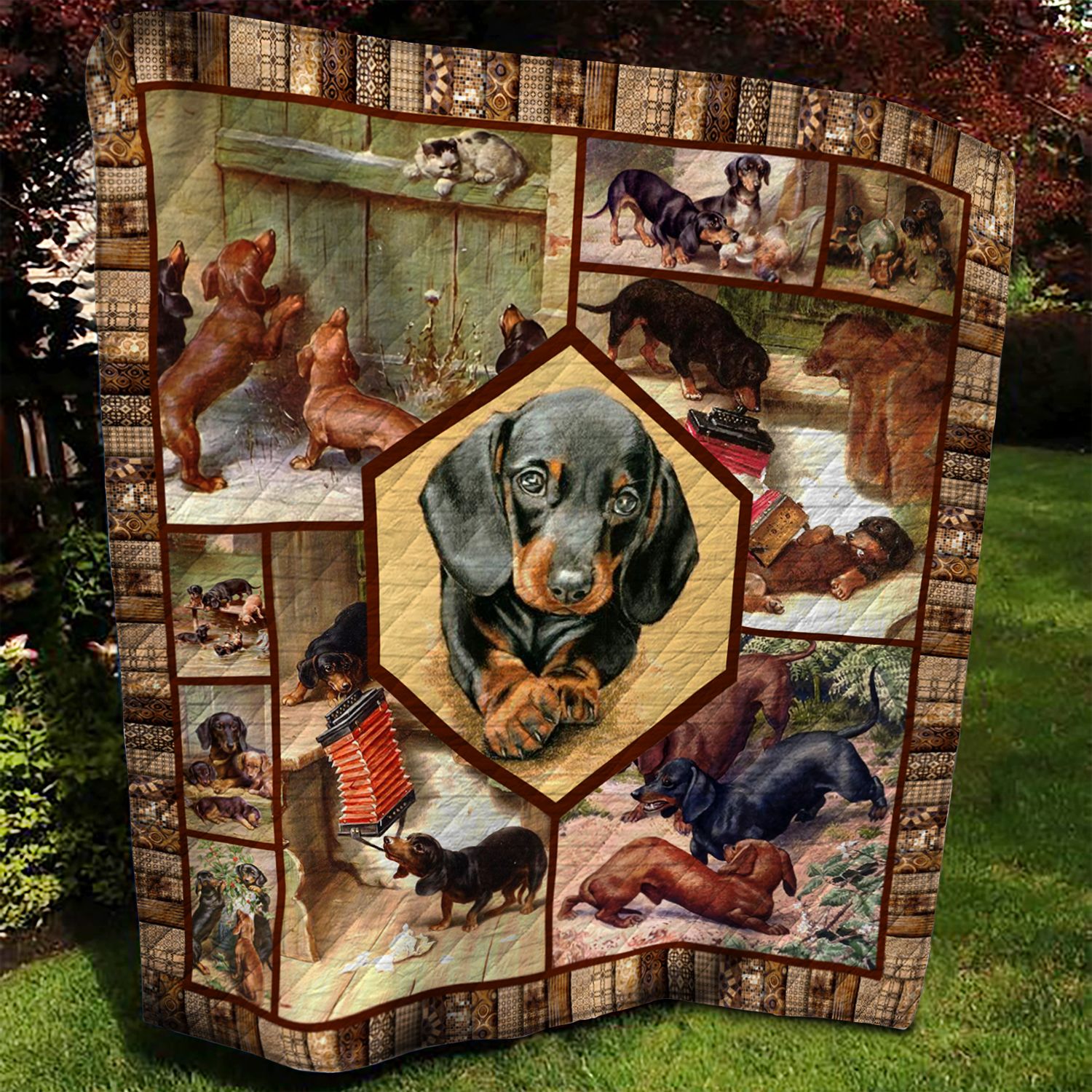 Dachshund BBB070913 Quilt Blanket