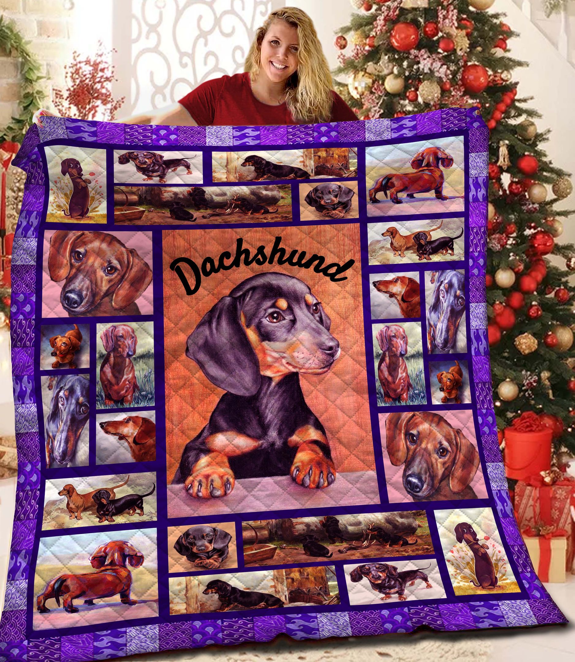 Dachshund BBB191001 Quilt Blanket