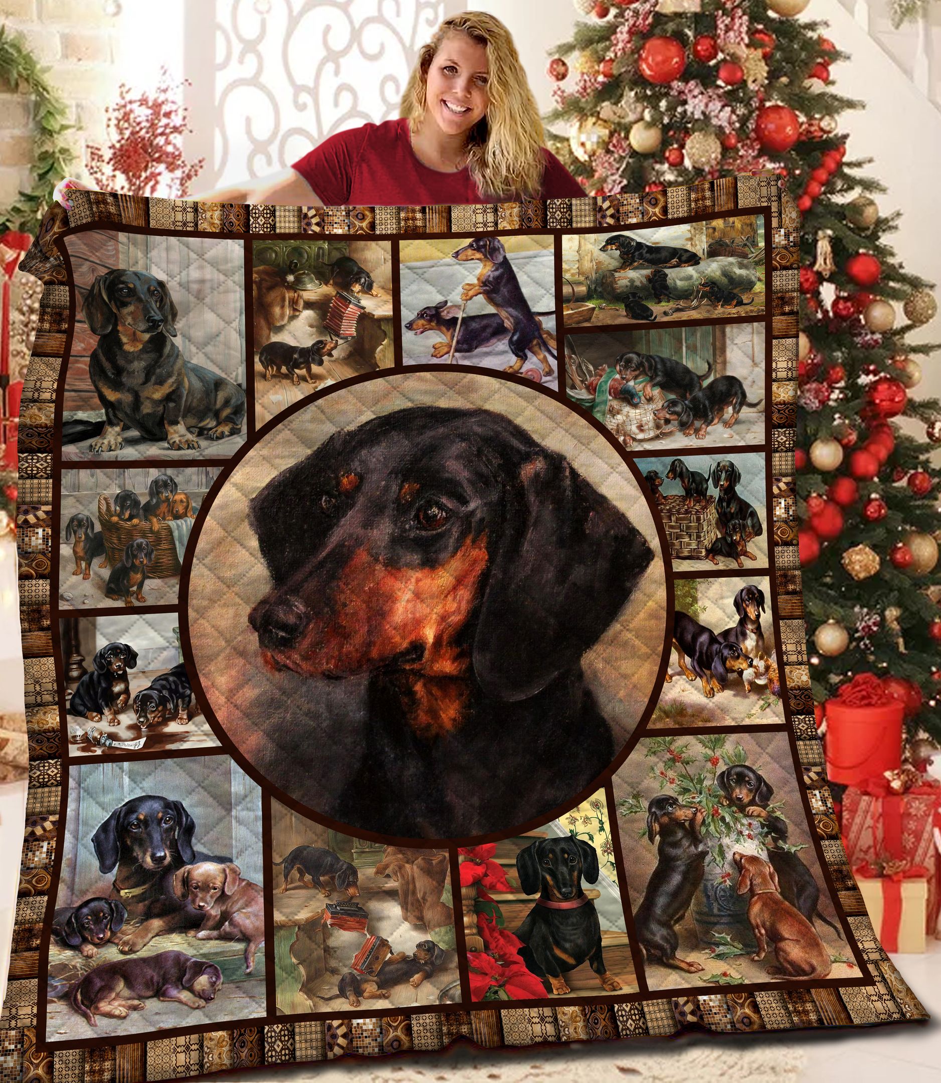 Dachshund BBB2309215 Quilt Blanket