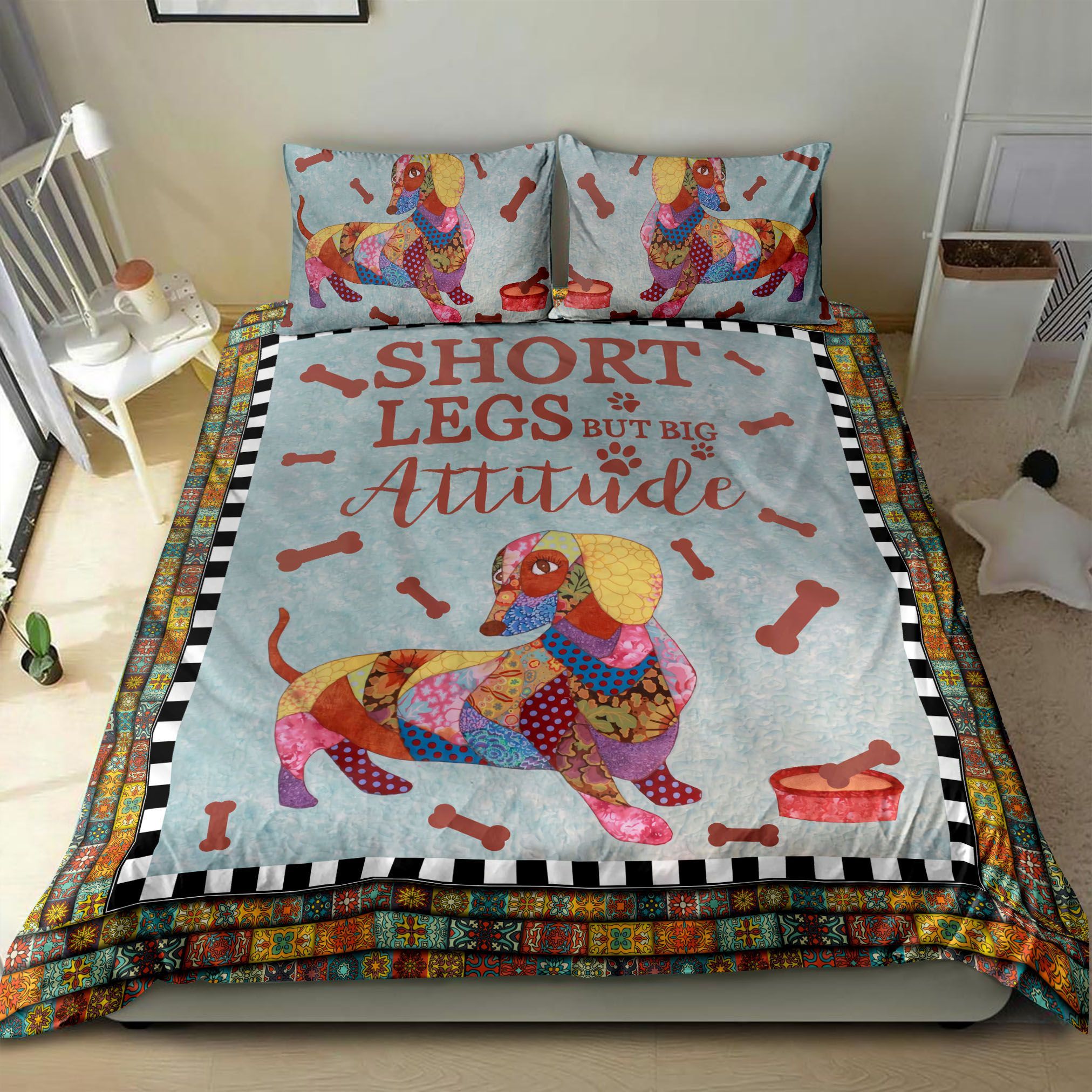 Dachshund Big Attitude Bedding Set