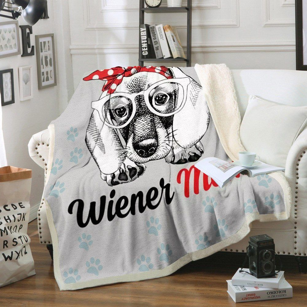 Dachshund Sherpa Fleece Blanket