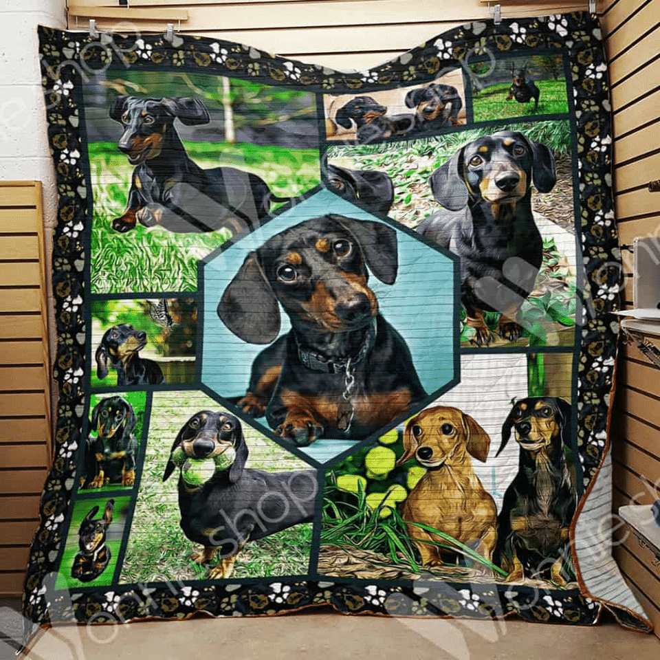 Dachshund Black Dach Shund Quilt Blanket Dhc04011571Dd