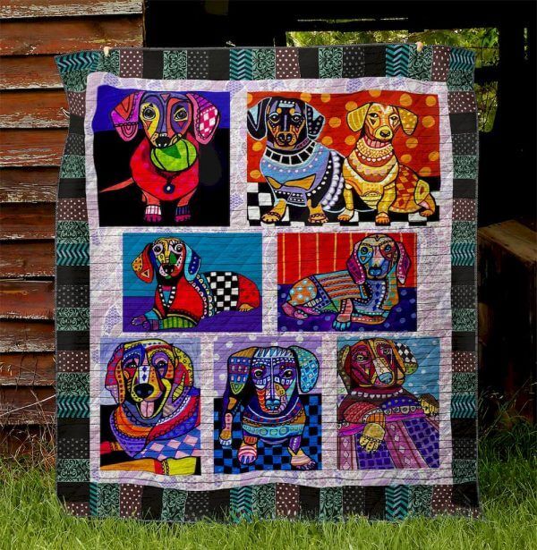 Dachshund Brilliant Friends Quilt Blanket DHC0201201248TD