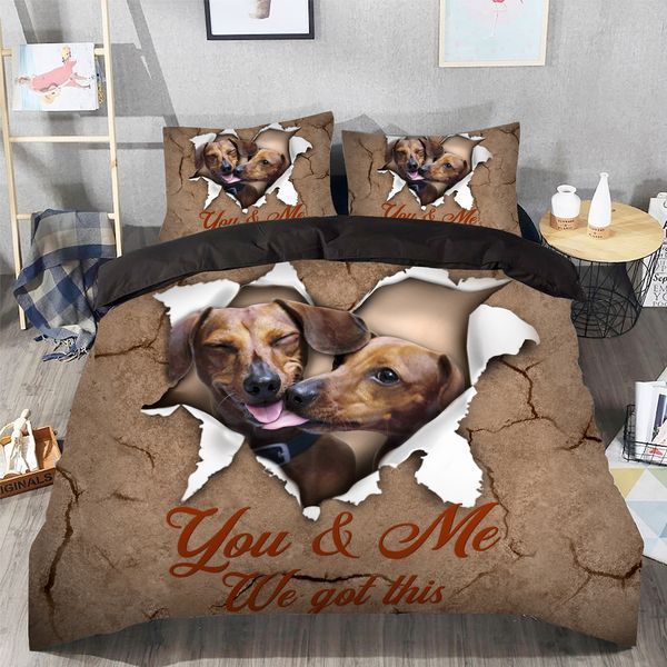 Dachshund Broken Bedding Set