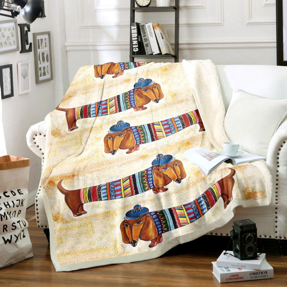 Dachshund Sherpa Fleece