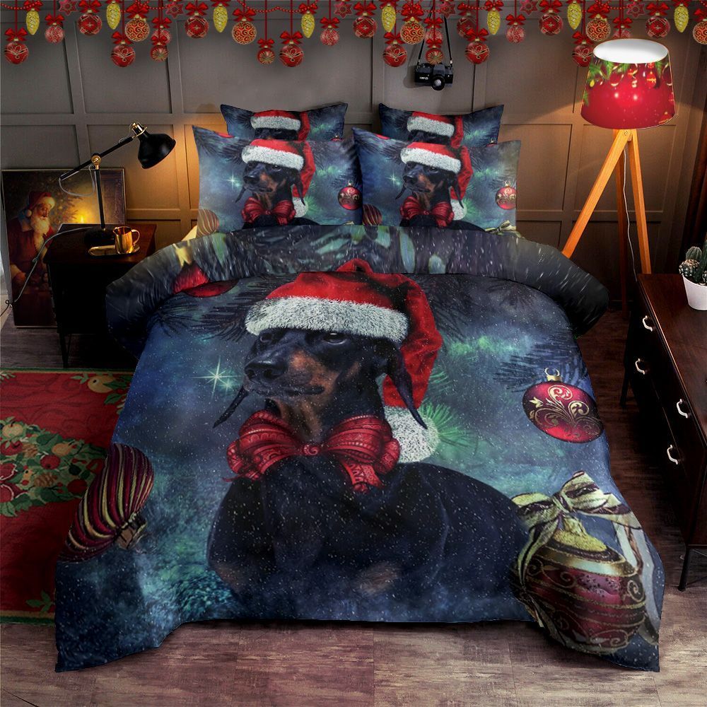 Dachshund Christmas Bedding Set