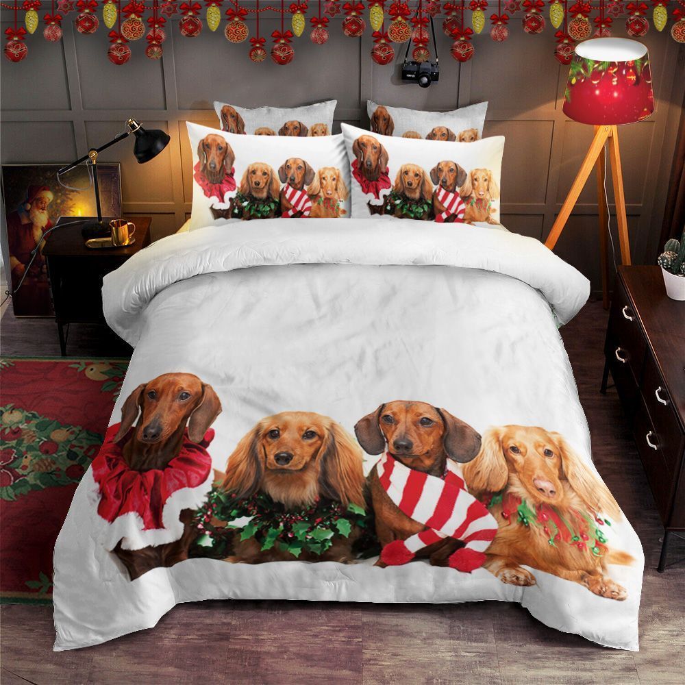 Dachshund Christmas Bedding Set