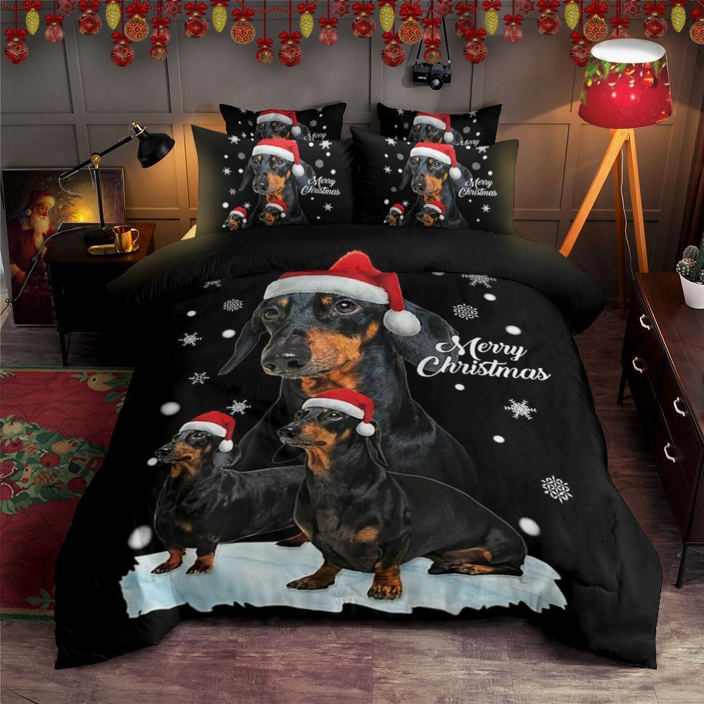 Dachshund Christmas Bedding Set