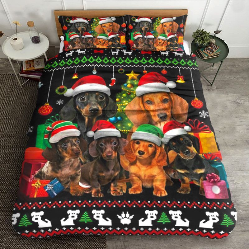 Dachshund Christmas Bedding Set