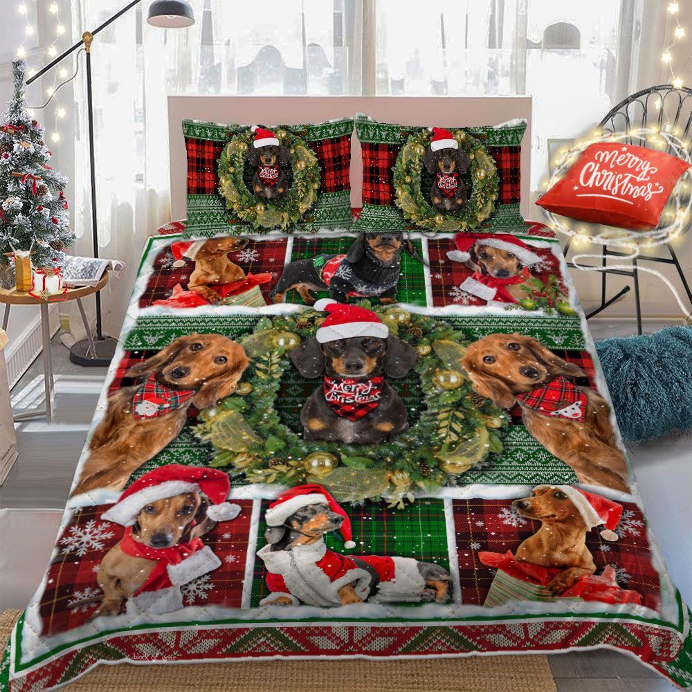 Dachshund Christmas Bedding Set
