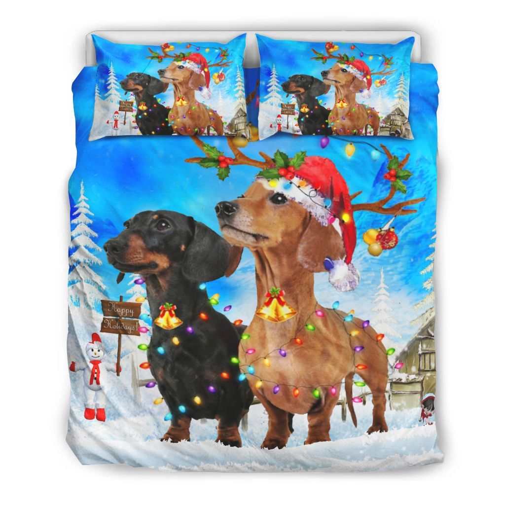 Dachshund Christmas Bedding Set