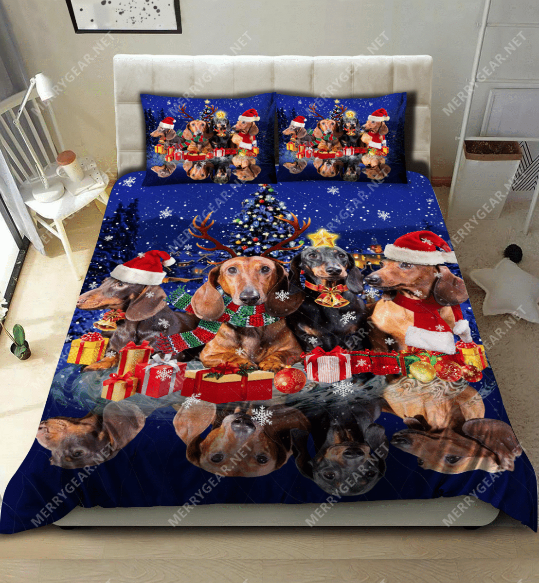 Dachshund Christmas Bedding Set