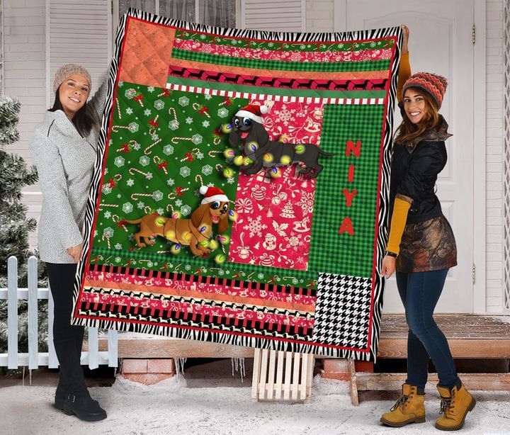 Dachshund Christmas DTC2311771 Quilt Blanket