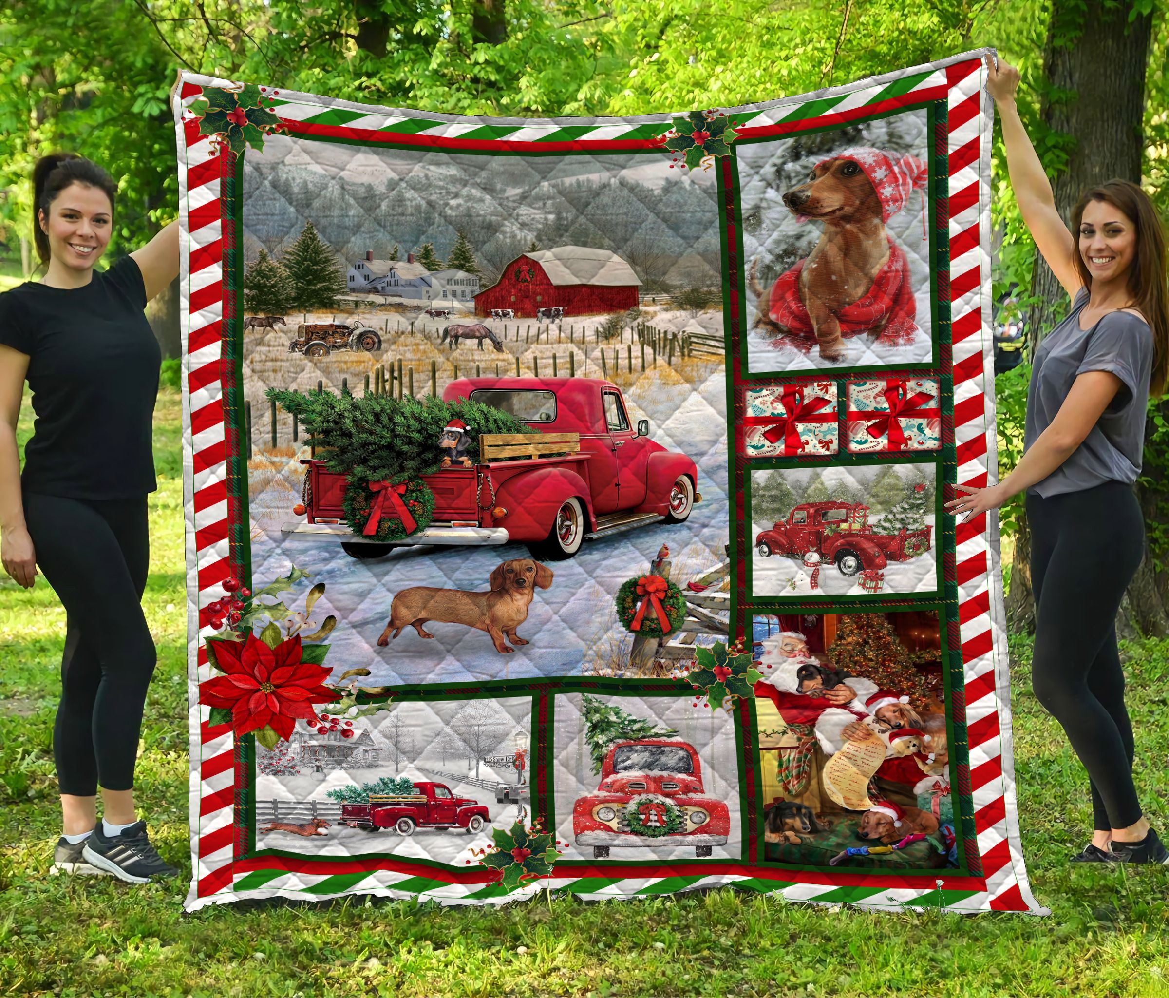 Dachshund Christmas MMC1411705 Quilt Blanket