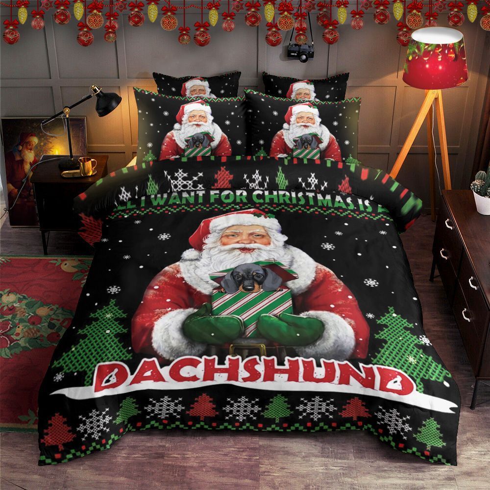 Dachshund Christmas Bedding Set