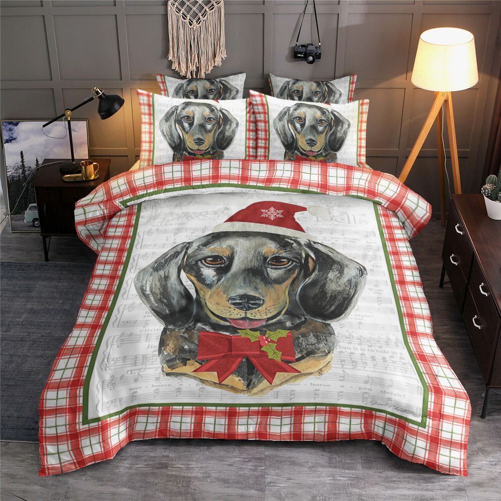 Dachshund Christmas Bedding Set