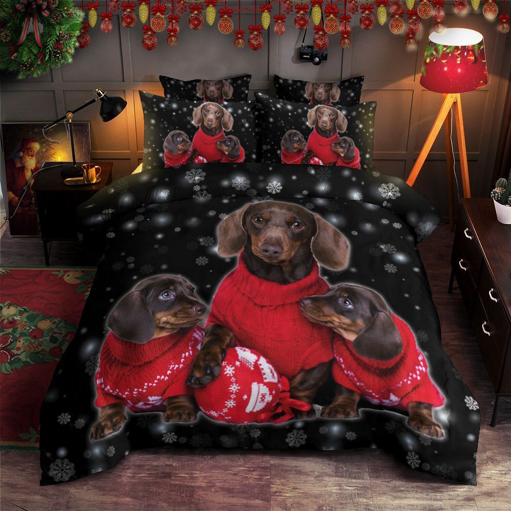 Dachshund Christmas Bedding Set