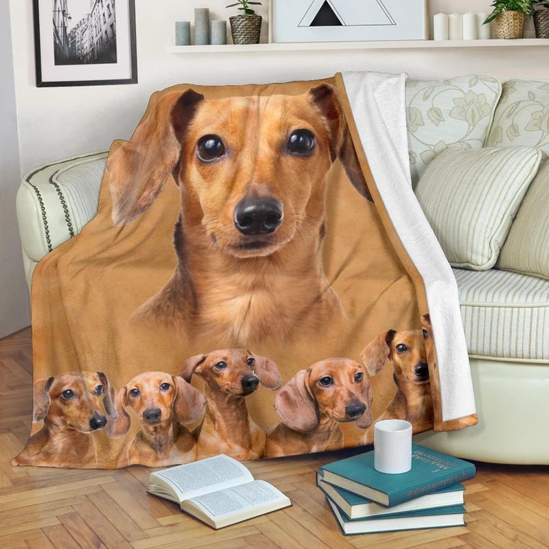 Dachshund Sherpa Fleece Blanket