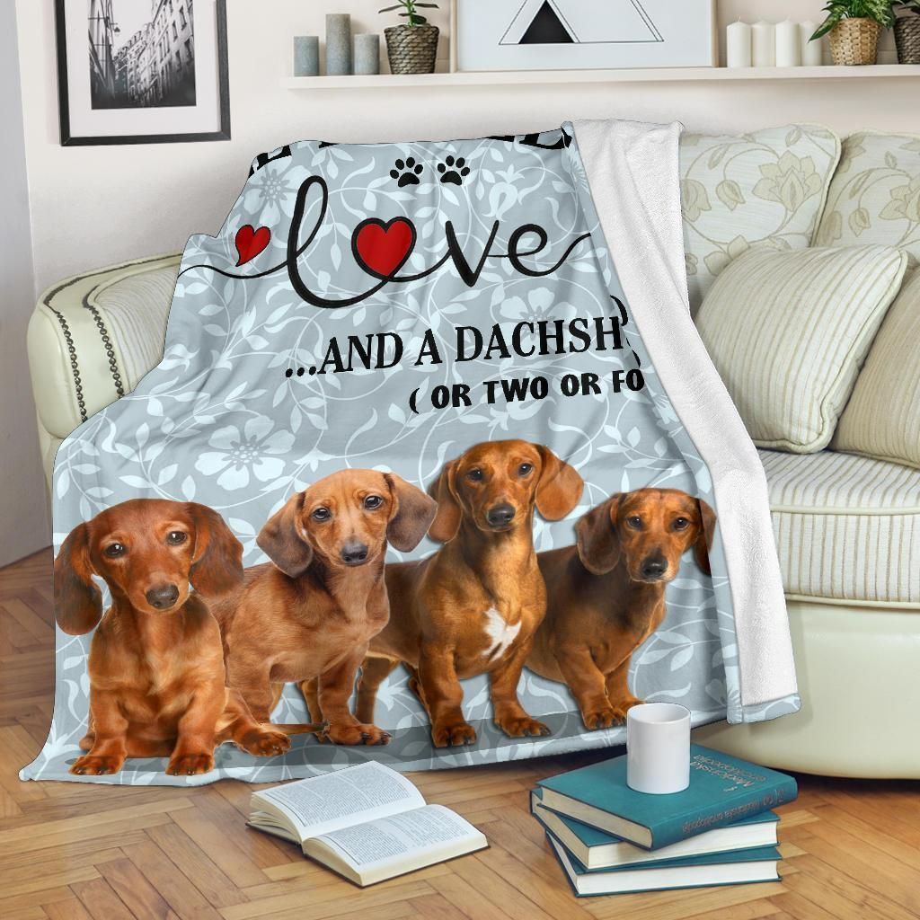 Dachshund Sherpa Fleece Blanket