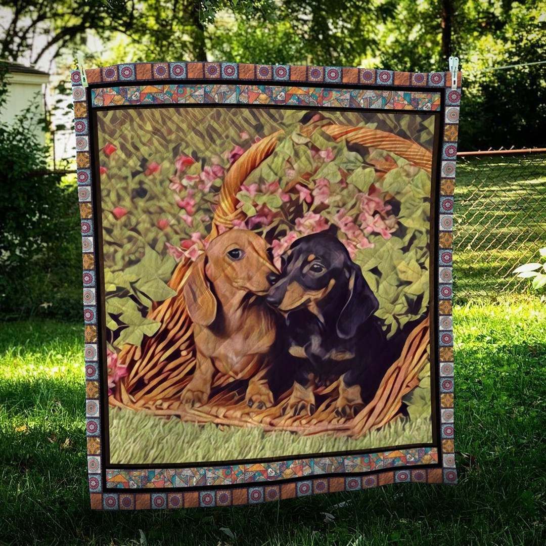 Dachshund CL10100106MDQ Quilt Blanket