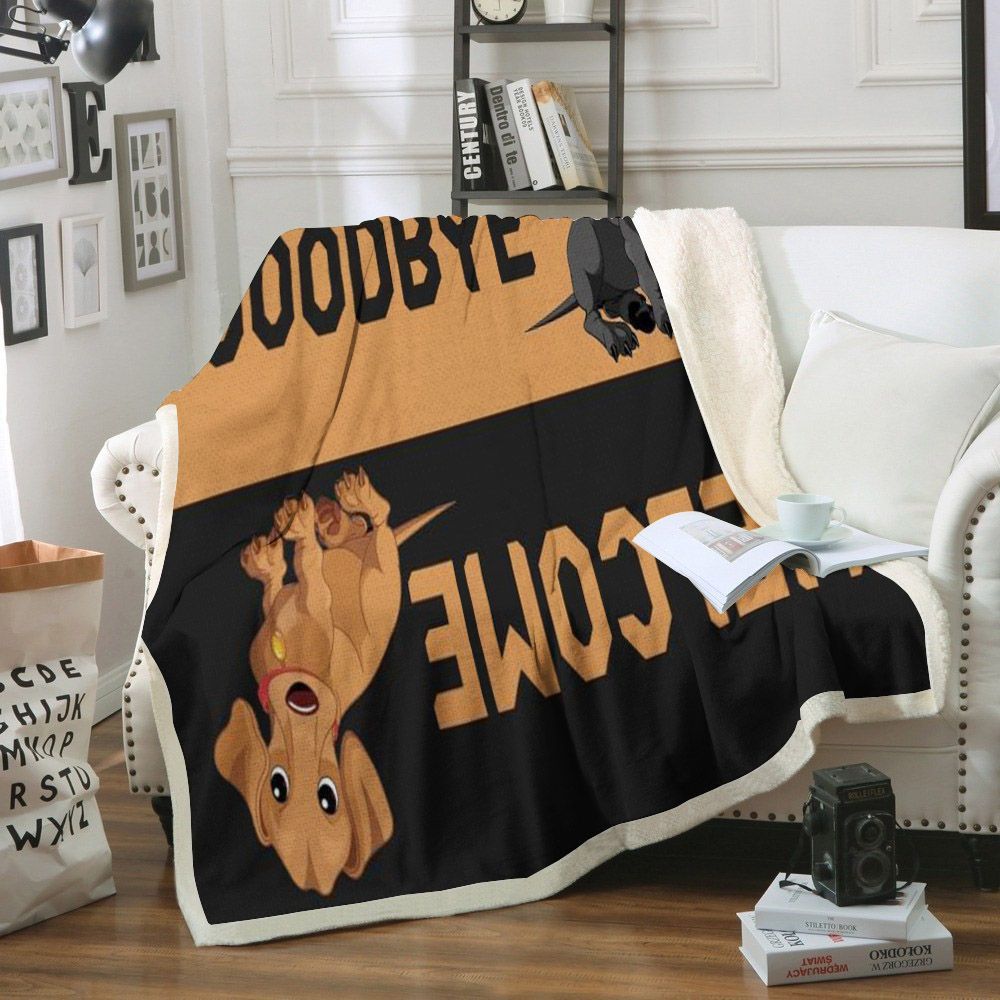 Dachshund Sherpa Fleece Blanket