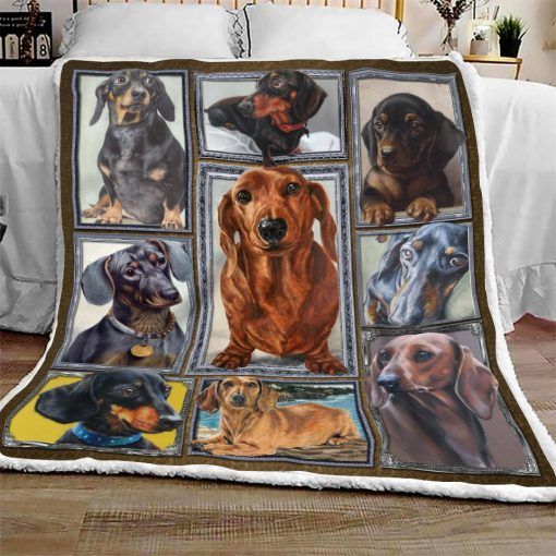 Dachshund Sherpa Fleece Blanket