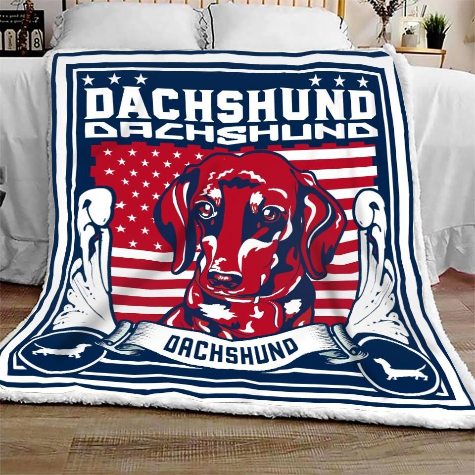 Dachshund Sherpa Fleece Blanket