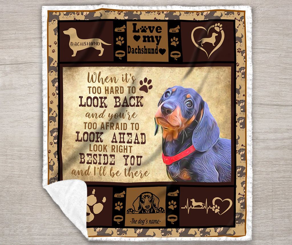Dachshund Sherpa Fleece Blanket