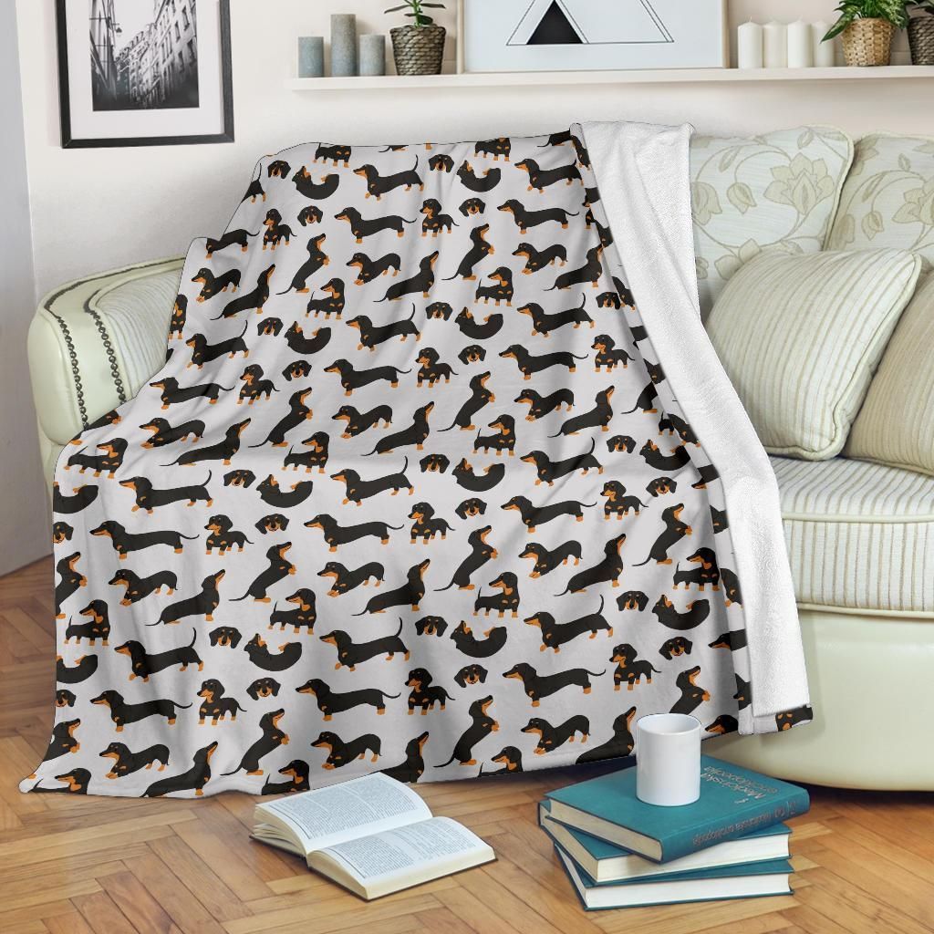 Dachshund Sherpa Fleece Blanket