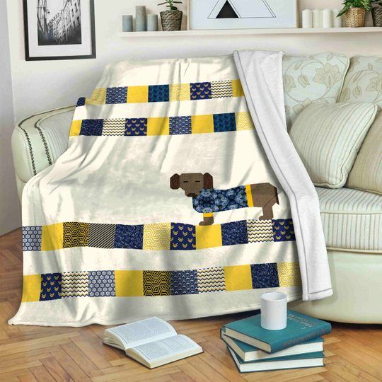 Dachshund Sherpa Fleece Blanket