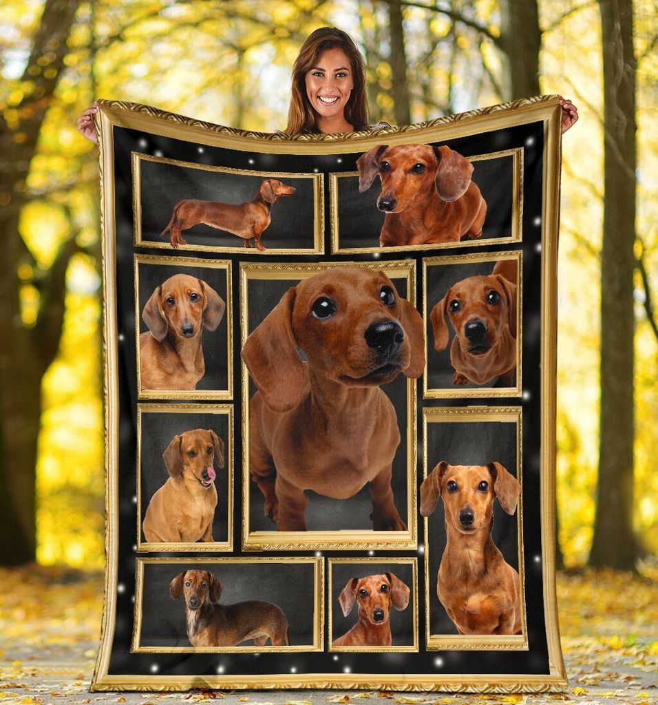 Dachshund Sherpa Fleece Blanket