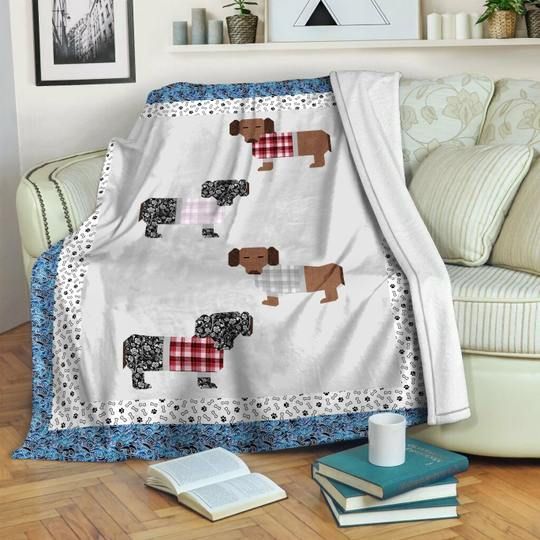 Dachshund Sherpa Fleece Blanket