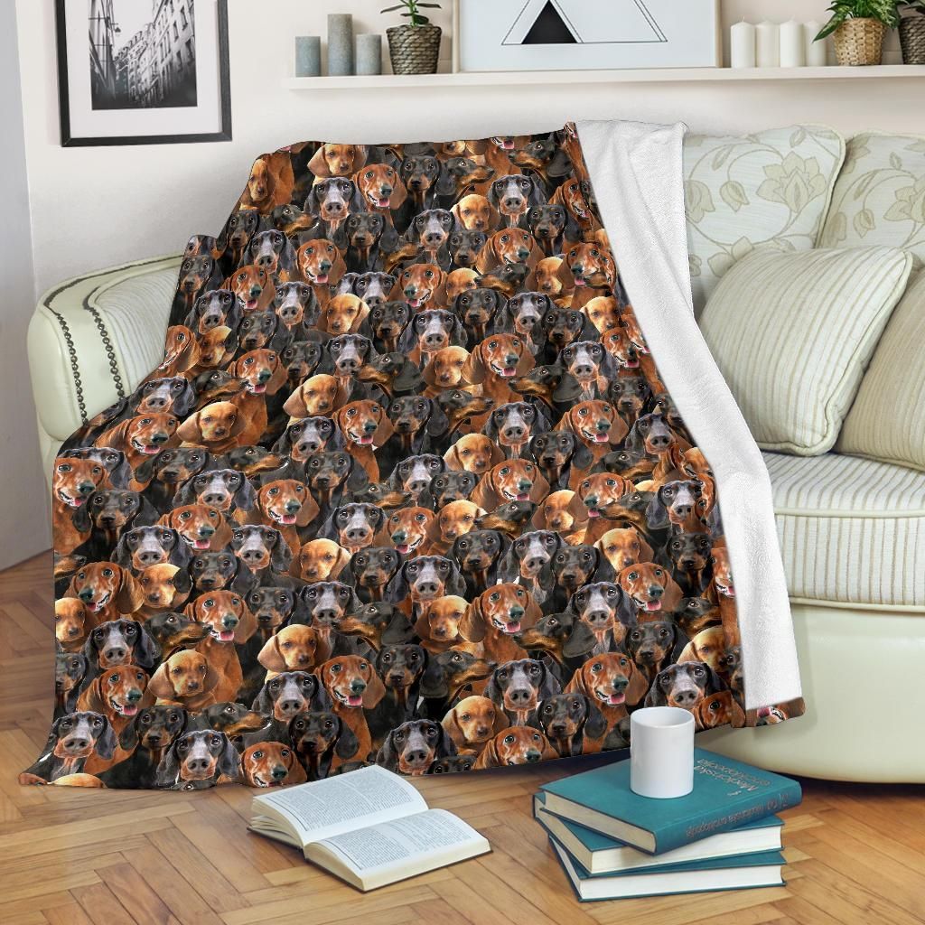 Dachshund Sherpa Fleece Blanket