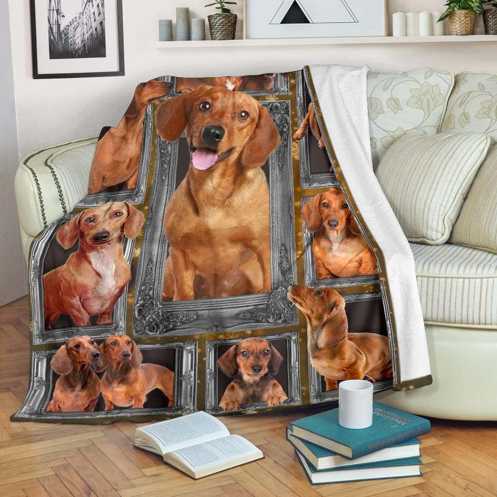 Dachshund Sherpa Fleece Blanket