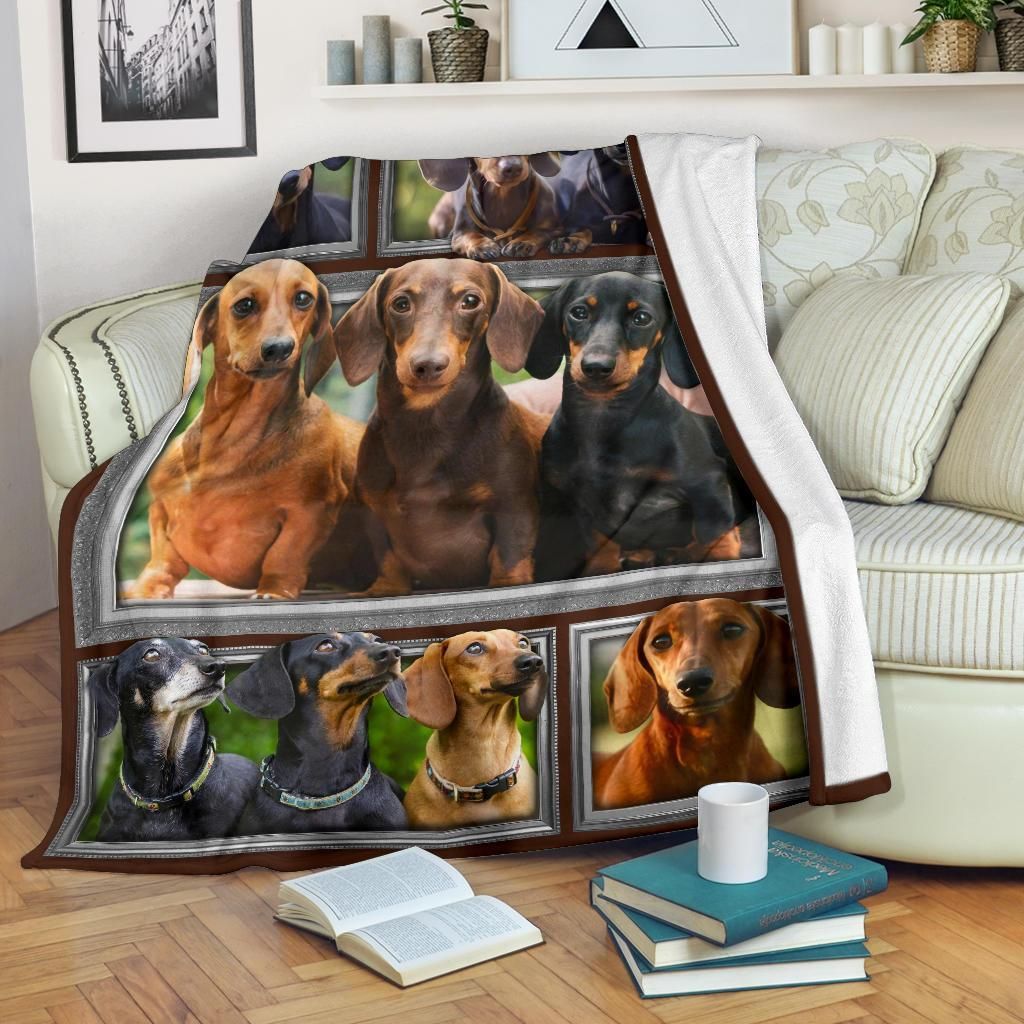 Dachshund Sherpa Fleece Blanket