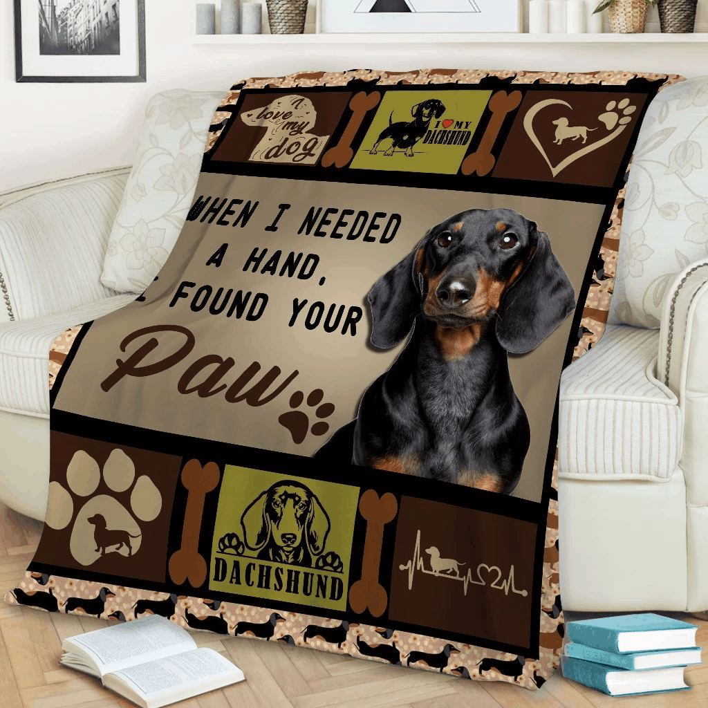Dachshund Sherpa Fleece Blanket