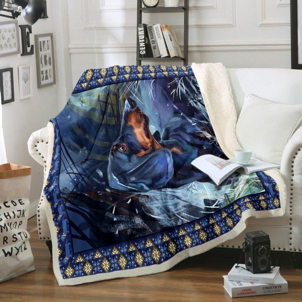 Dachshund Sherpa Fleece Blanket