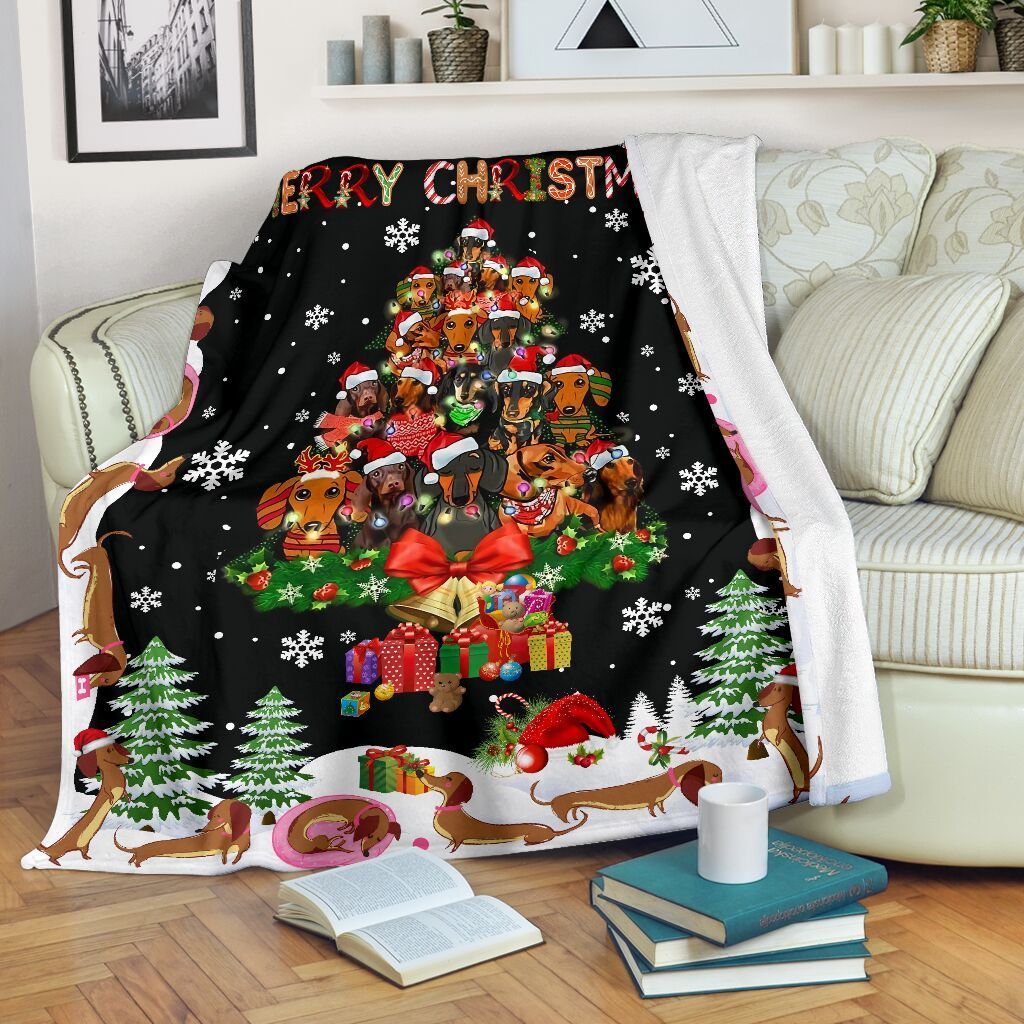 Dachshund Sherpa Fleece Blanket