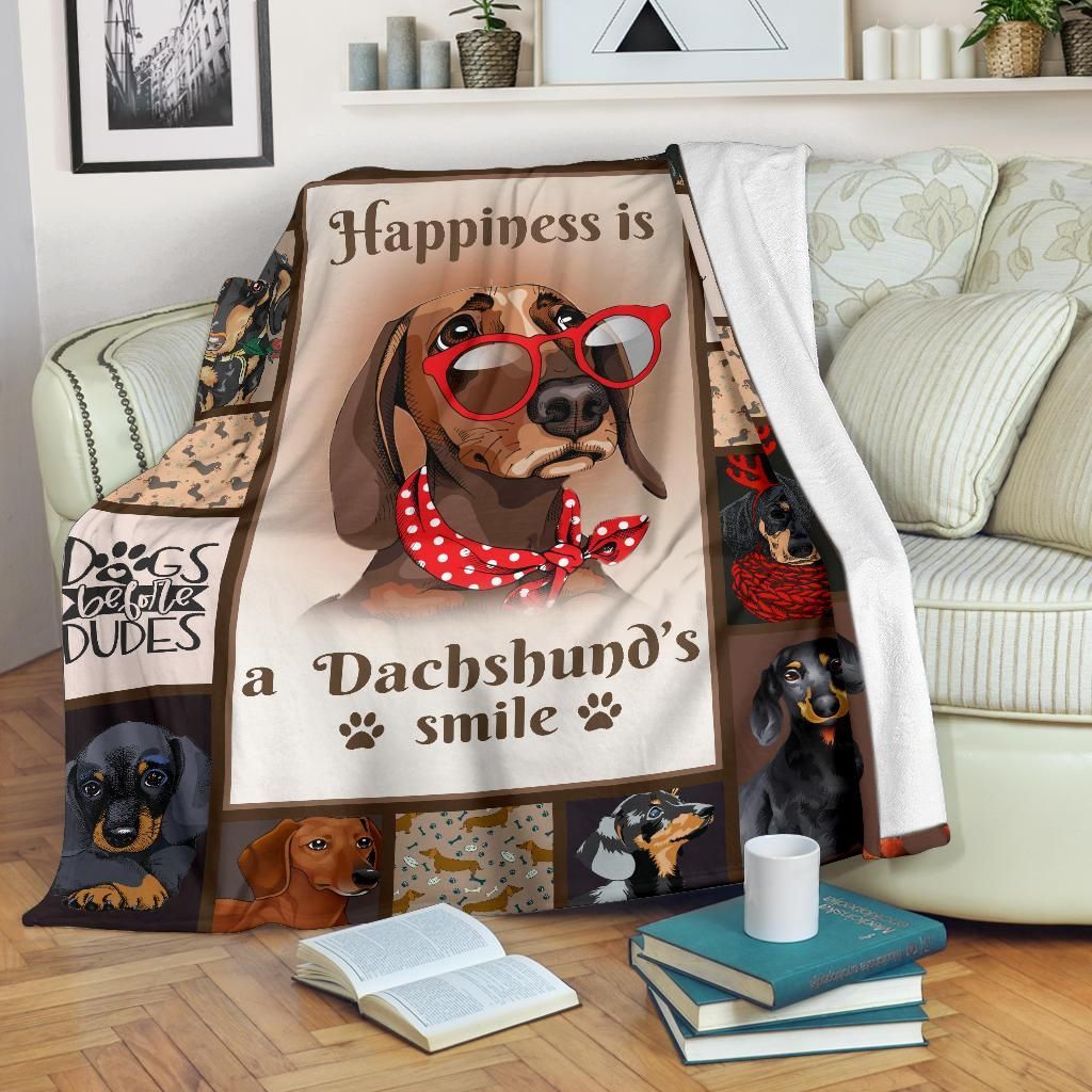 Dachshund Sherpa Fleece Blanket