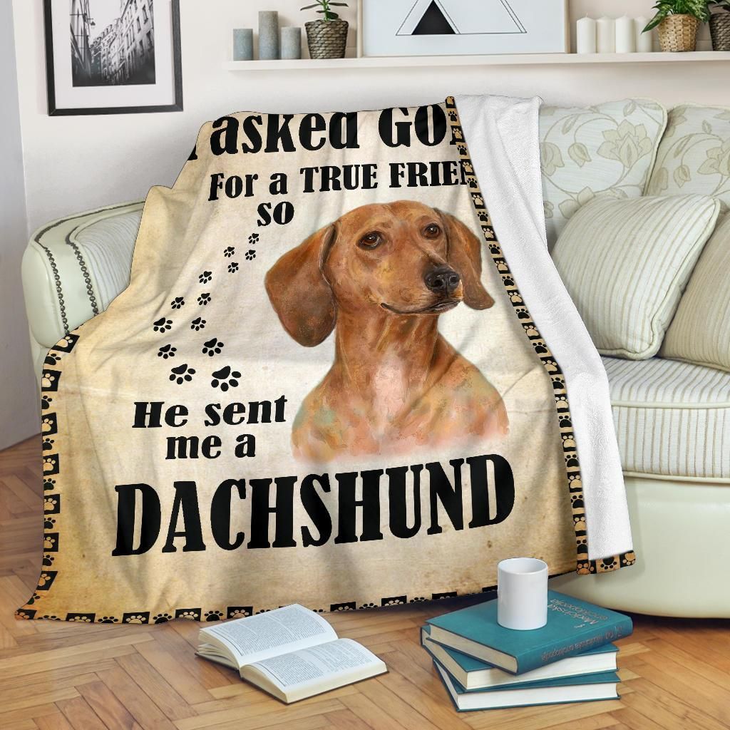 Dachshund Sherpa Fleece Blanket