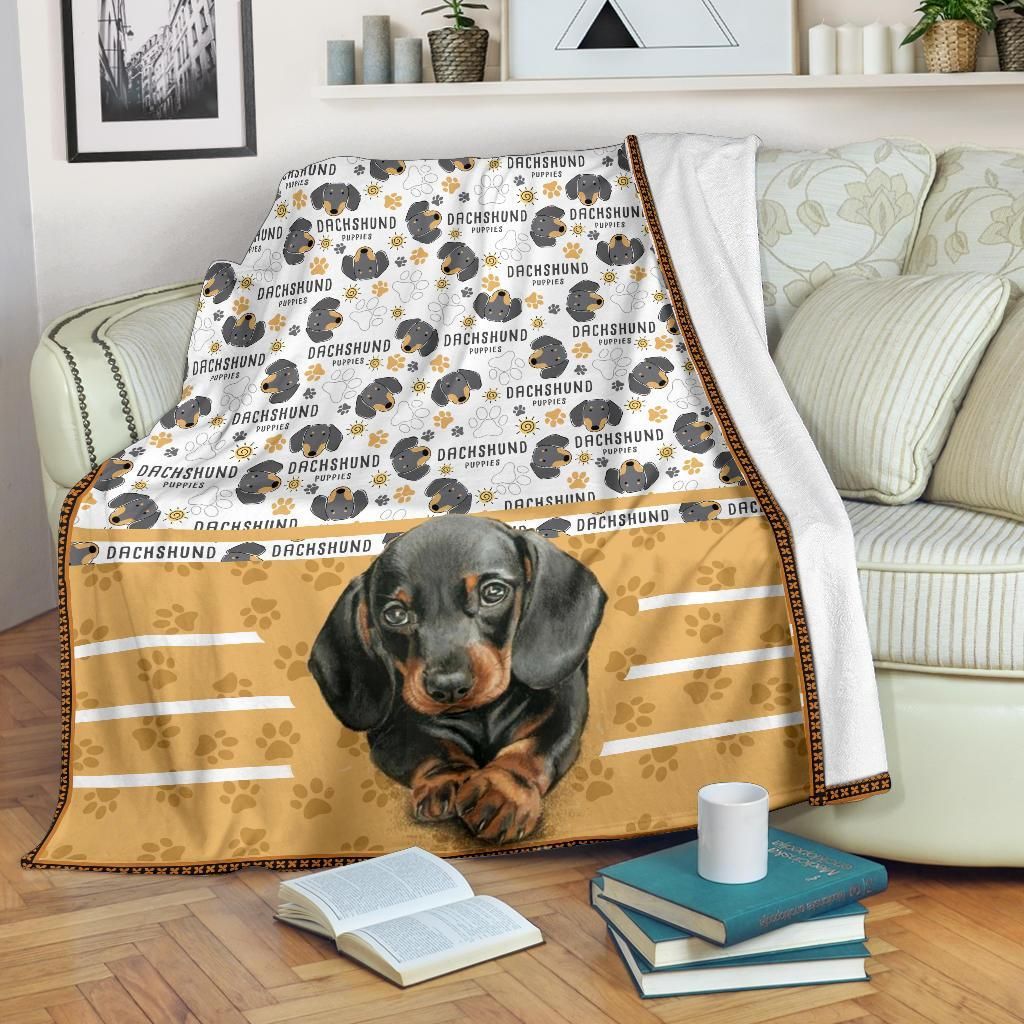 Dachshund Sherpa Fleece Blanket