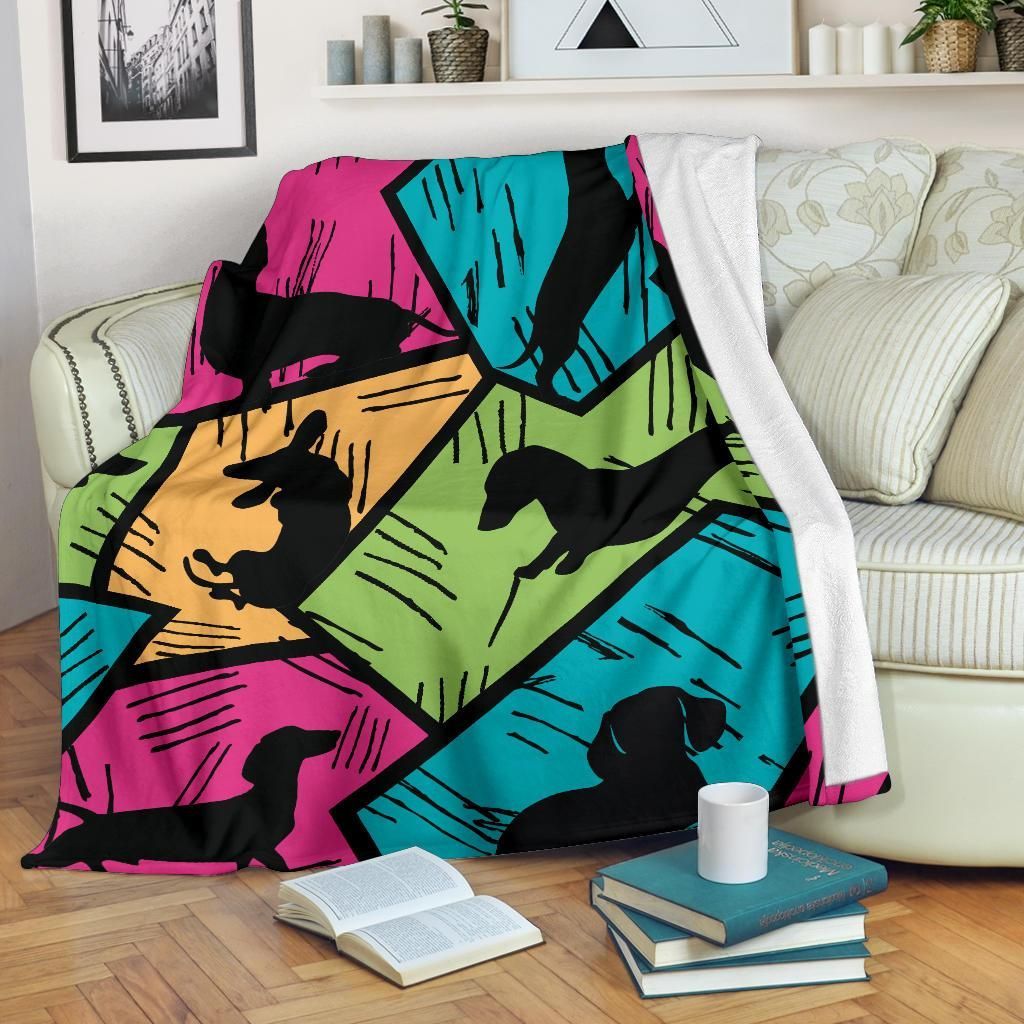 Dachshund Sherpa Fleece Blanket