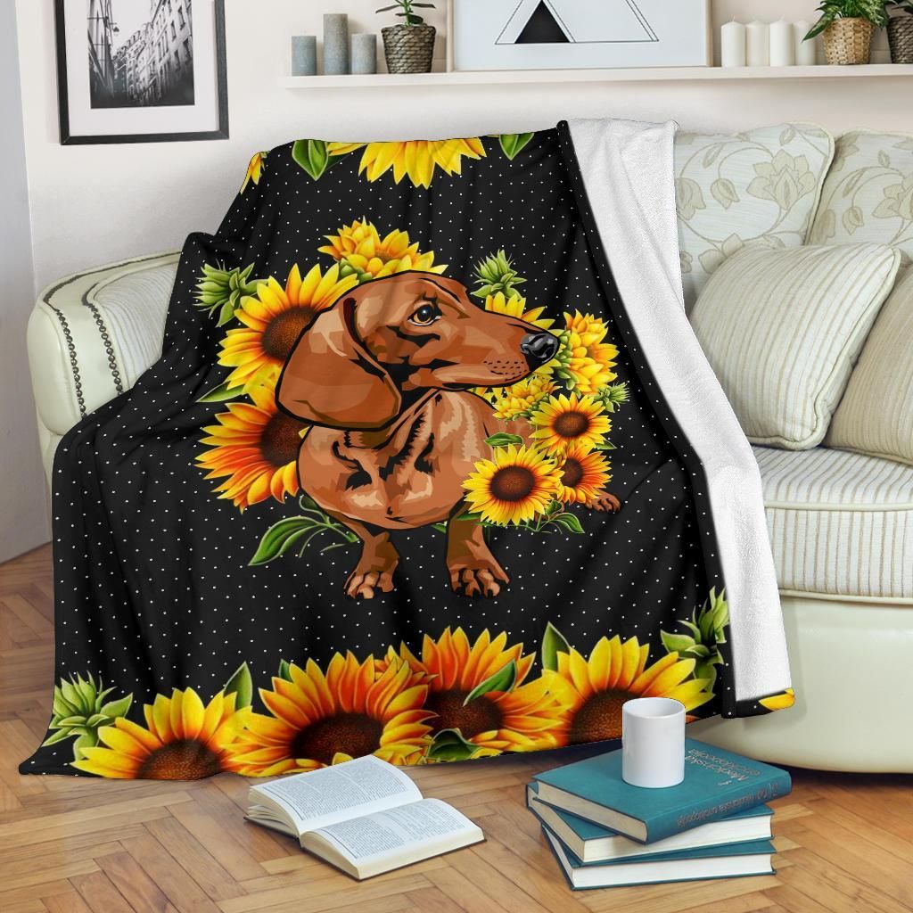 Dachshund Sherpa Fleece Blanket