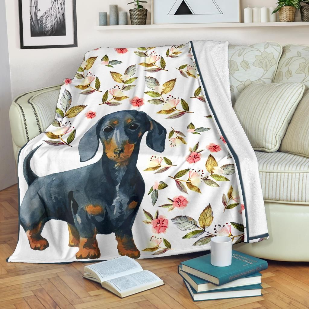 Dachshund Sherpa Fleece Blanket