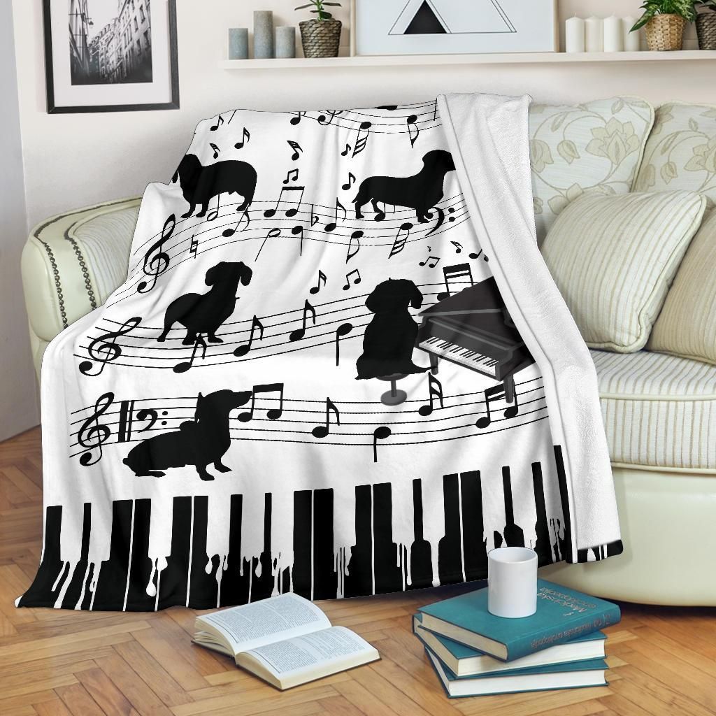 Dachshund Sherpa Fleece Blanket