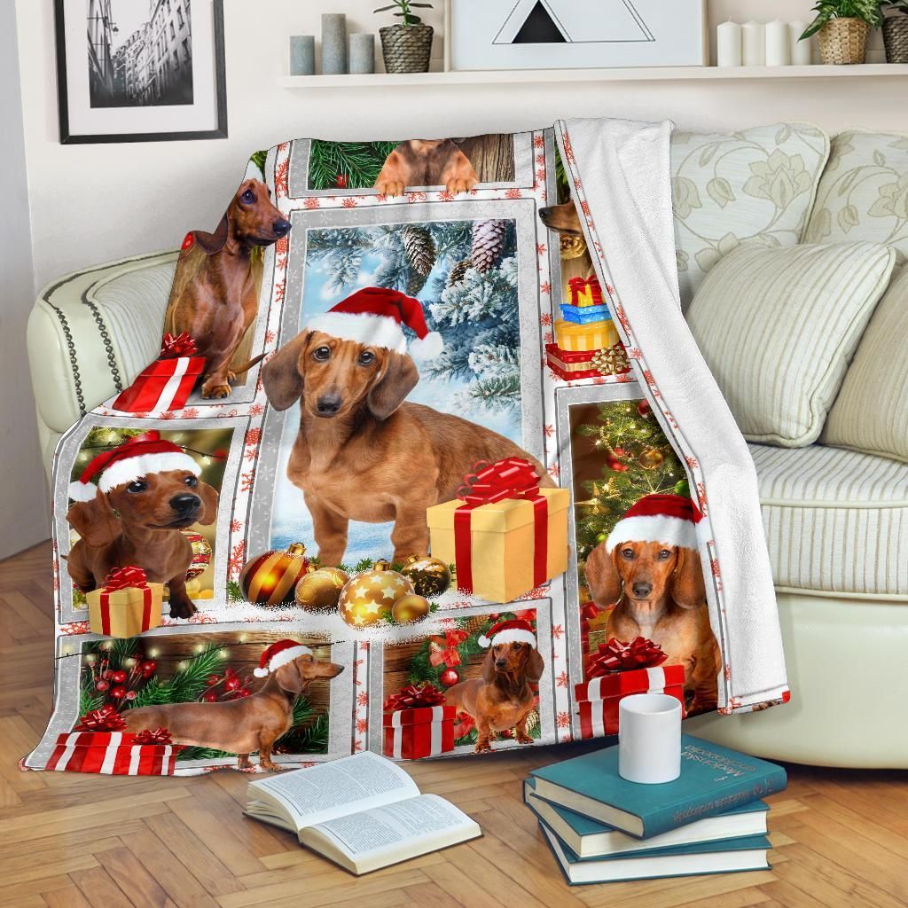 Dachshund Sherpa Fleece Blanket