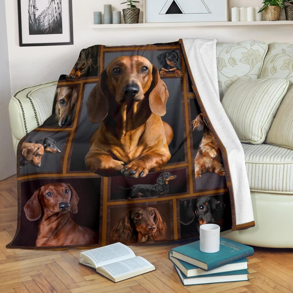 Dachshund Sherpa Fleece Blanket